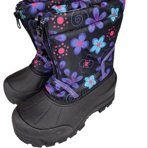 Northside Black and Purple Kids Snow Boots